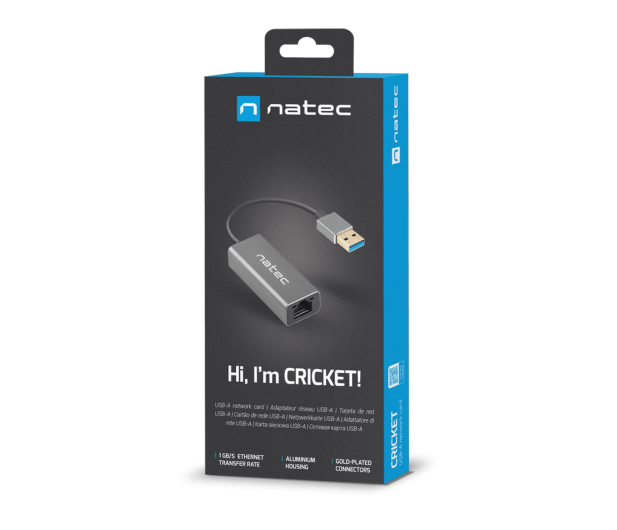 Natec KARTA SIECIOWA CRICKET USB 3.0 1X RJ45 1GB NA KABLU - 1470233 - zdjęcie 5